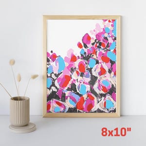 Wydrukowany obraz Tulip Field, dekoracja ścienna, niestandardowa ilustracja, obraz akrylowy przekonwertowany do formatu PNG w programie Illustrator