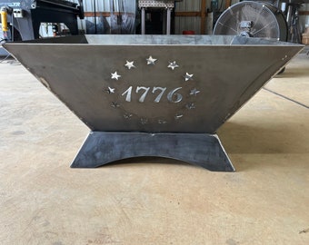 Patriot Fire Pit DXF-Datei, Amerikanische Flagge CNC-Plasma-Schnitt