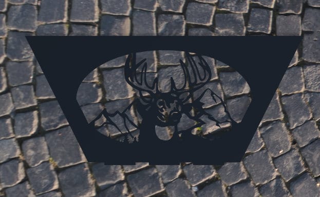 Whitetail Buck Firepit DXF File: CNC Plasma Laser Cut (10ga, 32