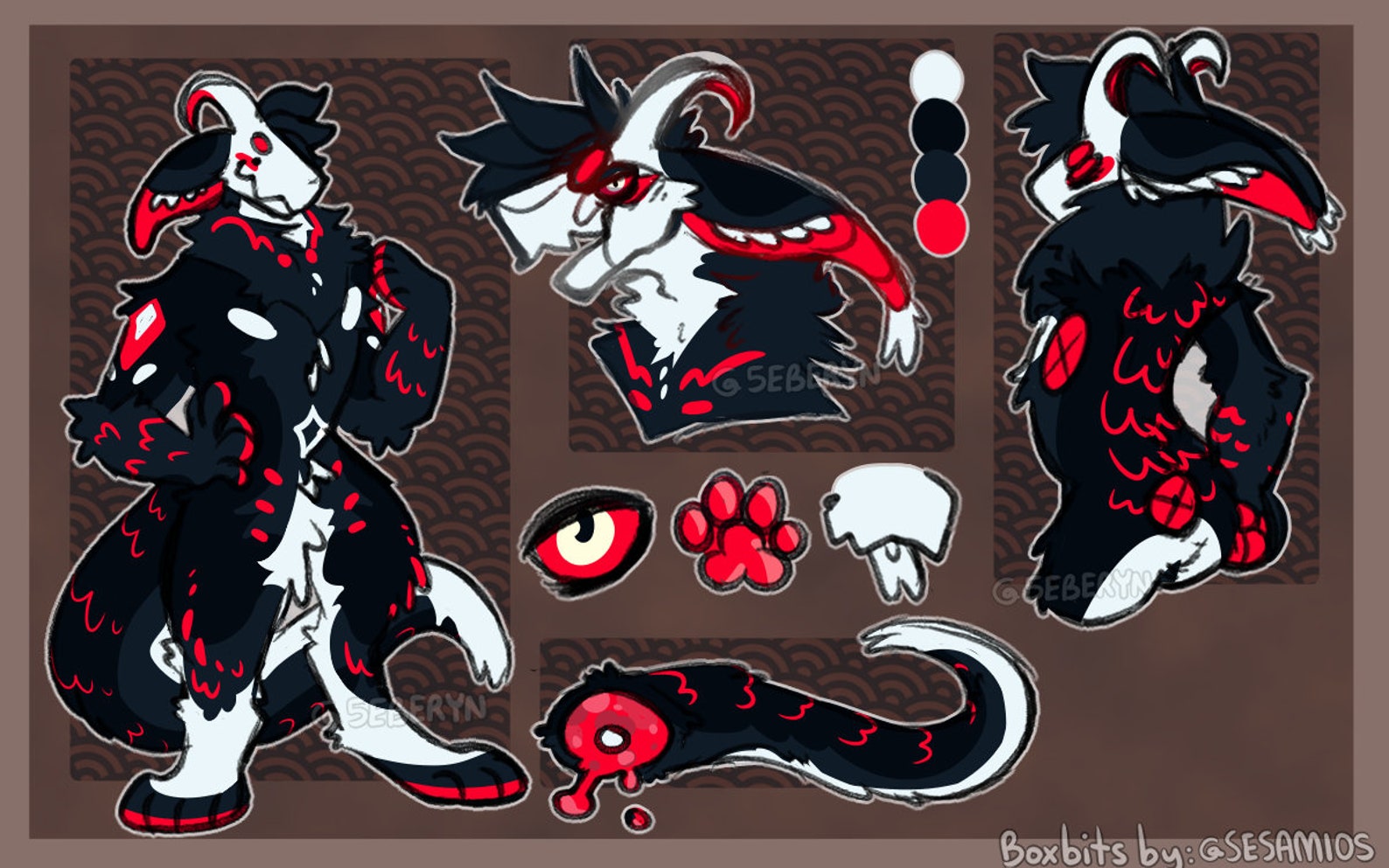 Custom Fursona Reference sheet Read Desc Etsy