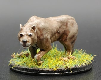 Resin 3d Printed Mountain Lion/Panther - Pet/Familiar/Encounter/Summon - Cave/Forest/Mountain Diorama