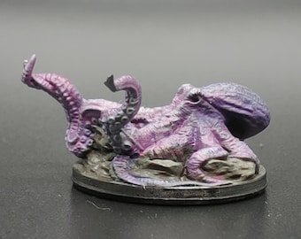 Resin 3d Printed Octopus - D&D/Pathfinder - Encounter/Pet/Familiar/Summon/Form - Reef/Ocean/Beach Diorama