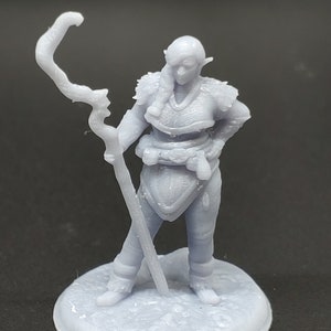 Resin Printed Firbolg/Half-elf Druid Hero - (M3DM - Women of Tabletop