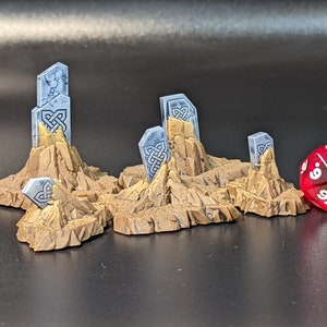 Resin Printed Dwarven Stones - Set of 5 - Print Your Monsters