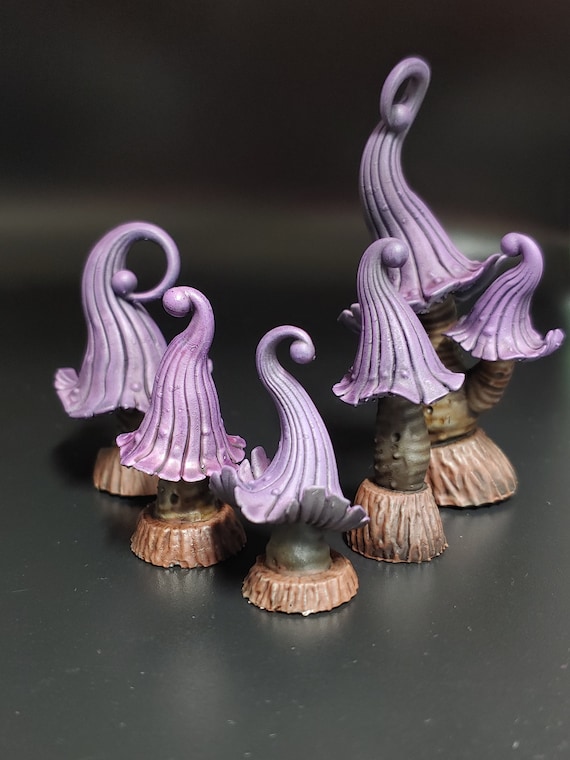Resin Printed Enchanted Mushrooms - Set of 5 - Print Your Monsters
