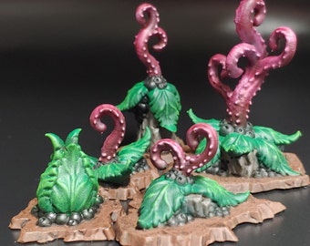 Resin Printed Alien Tentacle Plants - Set of 5 - Print Your Monsters