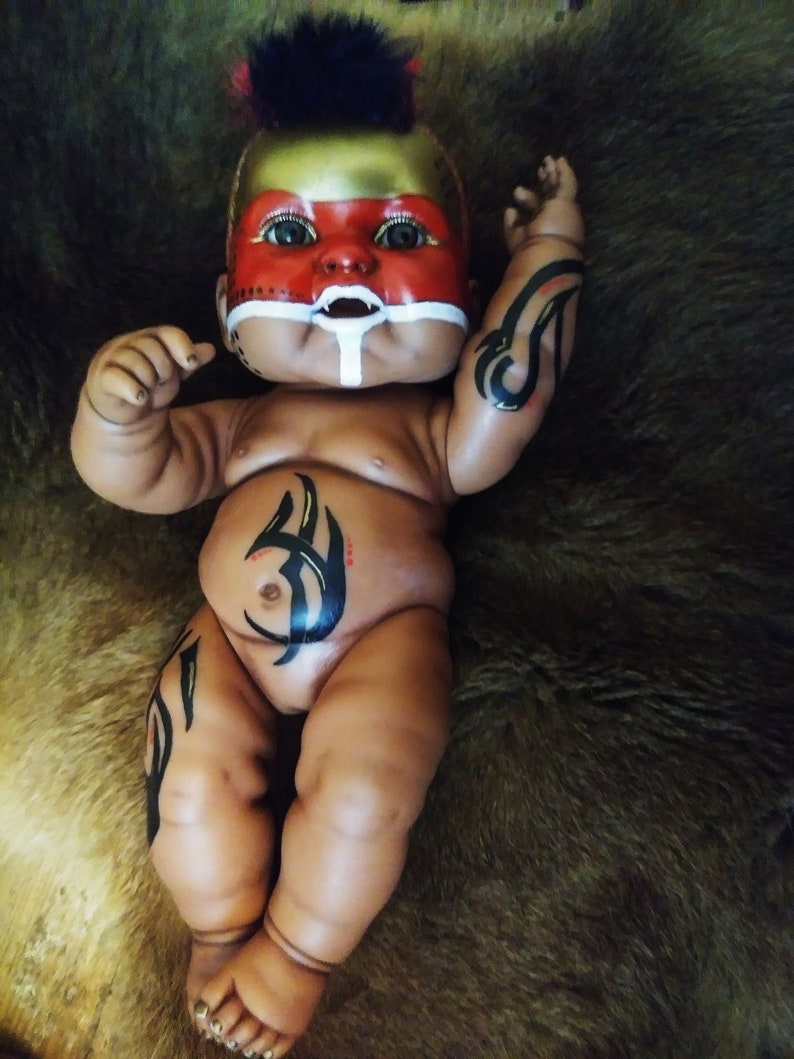 ooak Reborn fantasy doll ethnic tribal baby