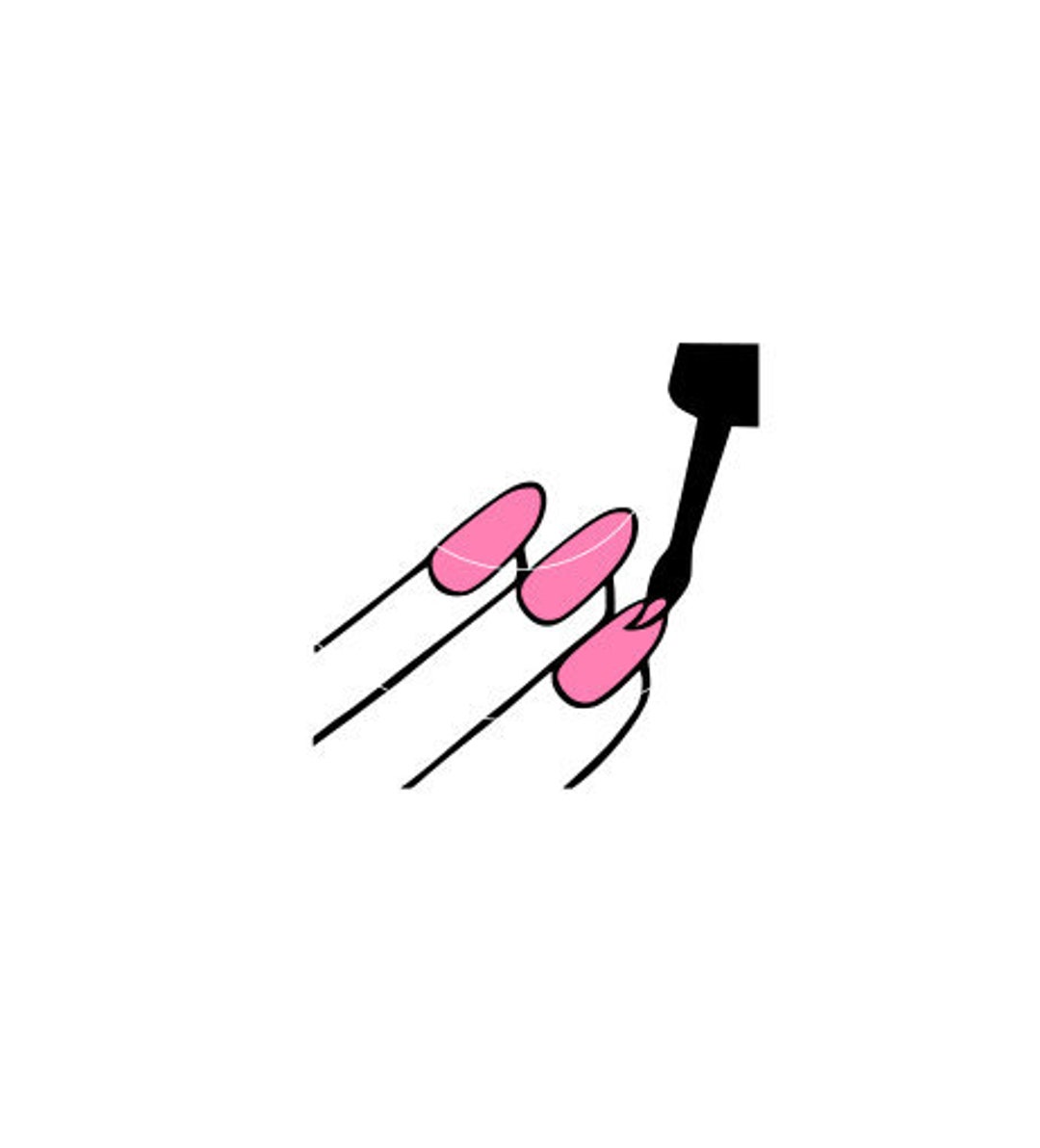 Manicure phone appointment linear icon Royalty Free Vector