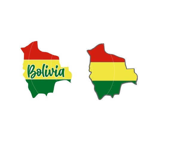 Buy Bolivia Map Design Flag, SVG, Dxf, Png, Cricut, Cameo, Cnc