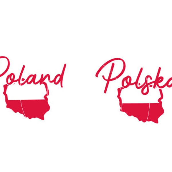 Poland svg, Poland map, Poland flag, Polska, SVG, dxf, png, cricut, cameo, 2 designs, layered