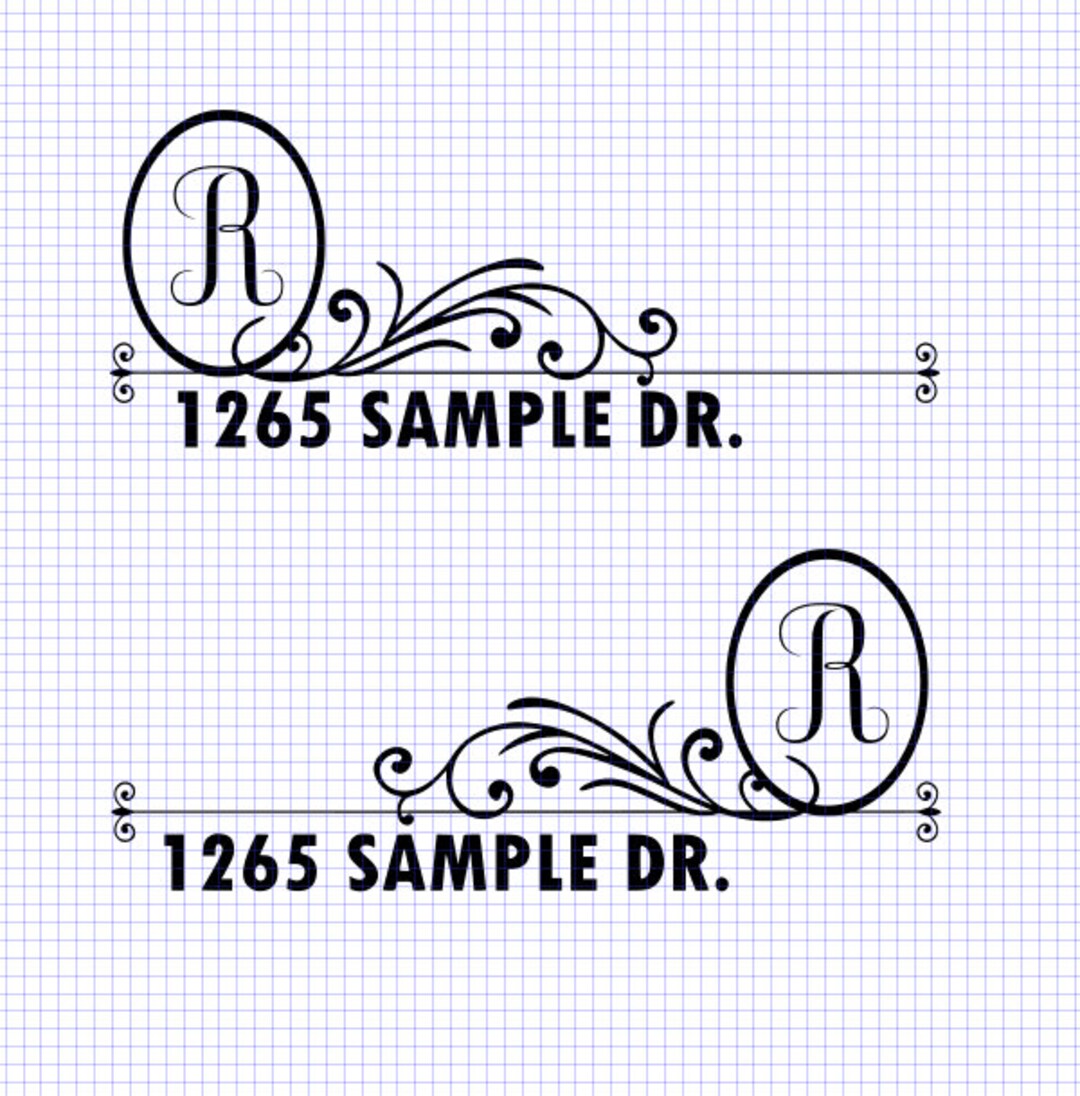 Mailbox Decal Template SVG, DXF, PNG, Can Be Used in Cricut, Cameo