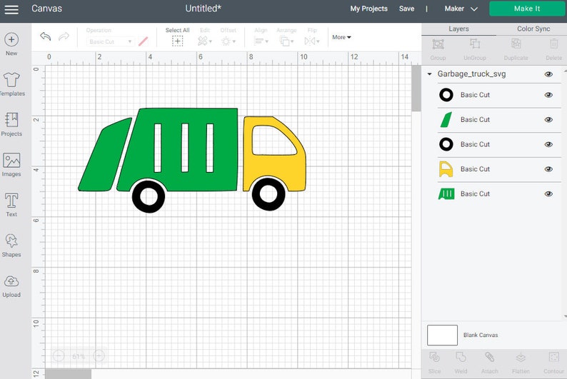 Garbage Truck Vector SVG Dxf Png Cricut Trash Etsy