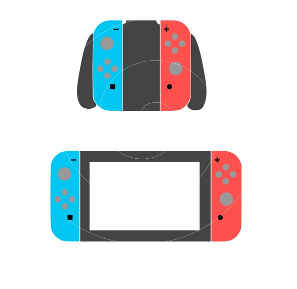 Nintendo Switch controller, SVG, dxf, png, cricut, layered, videogames