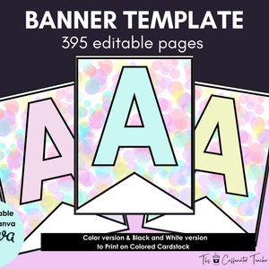 Banner Template | Classroom Banner | Printable Banner | Back to School | Teacher Decor | Classroom Decor | School Decor
