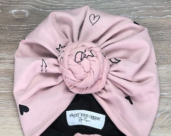 satin lined baby turban