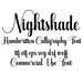 Nightshade-Handwritten Calligraphy Font|otf|svg|eps|svg|dxf|woff|cricut font|font svg|font|font download|handwritten font|silhouette fonts 