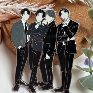 BTS GQ Magazine Hard Enamel Pin INDIVIDUAL (V1: jh, jm, sg, jin)