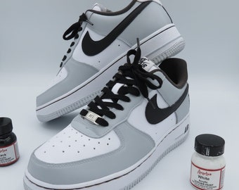 Nike Air Force 1 enfant/garçon NOIR ET GRIS Personnalisé