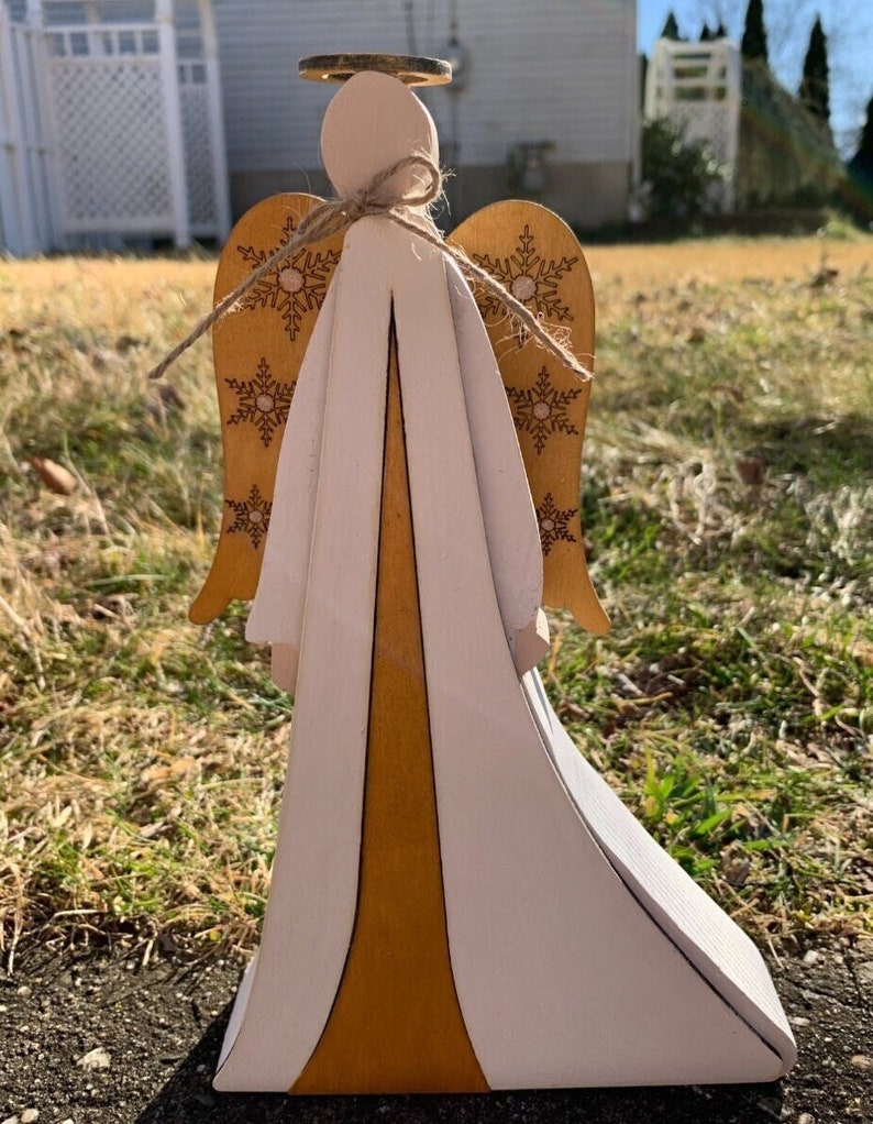 Farm Style Angel, Wooden Angel, Farm House Angel, Shelf Sitter Home ...