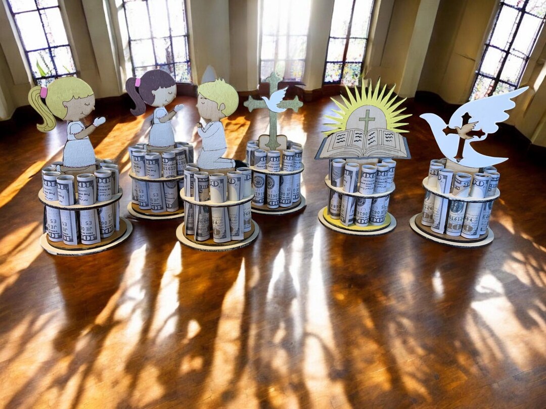 Religious Money Box Baptism Money Tree Gift – First Communion Gift – Confirmation Money ...