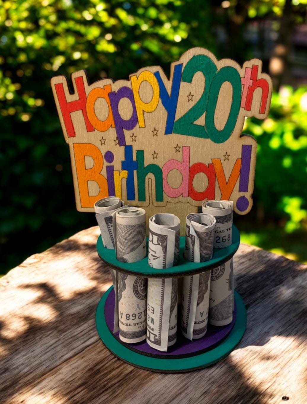 Milestone Birthday Money Tree - Handmade Wood Cash Holder - Adult Birthday  Gift Ages 30 40 50 60 70 80 90 100 - Etsy