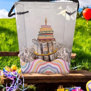 Birthday Cake Money Tree – Handmade Cash Gift with Gift Box & Free Shipping