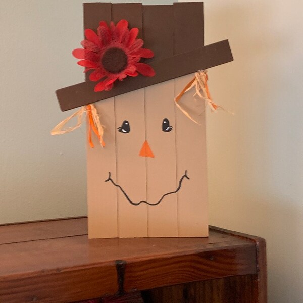 Wooden Scarecrow Etsy