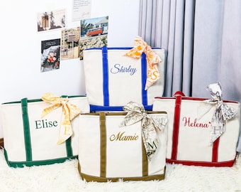 Personalized Embroidered Tote Bag/ Custom Canvas Tote Bag/ Bridesmaid Gift Bag/ Initials Custom Tote/ Personalized Gift/ Name Tote Bag