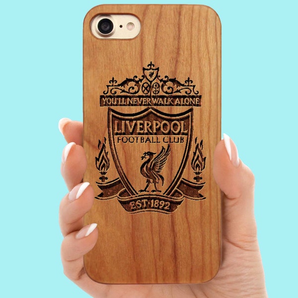 Liverpool Football Club wood phone case for iPhone 15, 15 Plus, 15 Pro Max | iPhone 14 Pro Max, 12Mini | 13 Pro Max iPhone 11