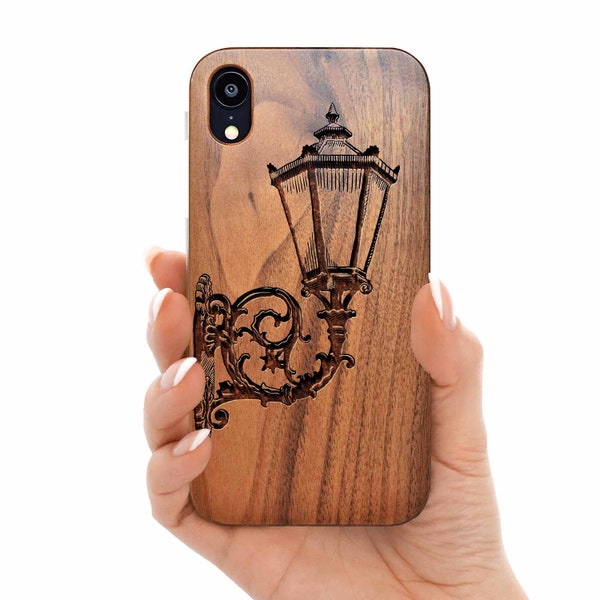 Vintage lamp light wood phone case for iPhone 15, 15 Plus, 15 Pro Max | iPhone 14 Pro Max, 12Mini | 13 Pro Max iPhone 11