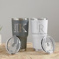 Custom Travel Tumblers for Groomsmen/ Gift for Men/  Personalized Groomsman Mugs/ Wedding Favors Gift/ Engraved Drinkware for Wedding Party product logo