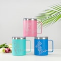 Personalized Engraved 12oz Insulated Coffee Cup/ Bachelorette Party Gift/ Floral Stainless Steel Coffee Cup/ Coffee Mug/ Coffee Cup with Lid product logo