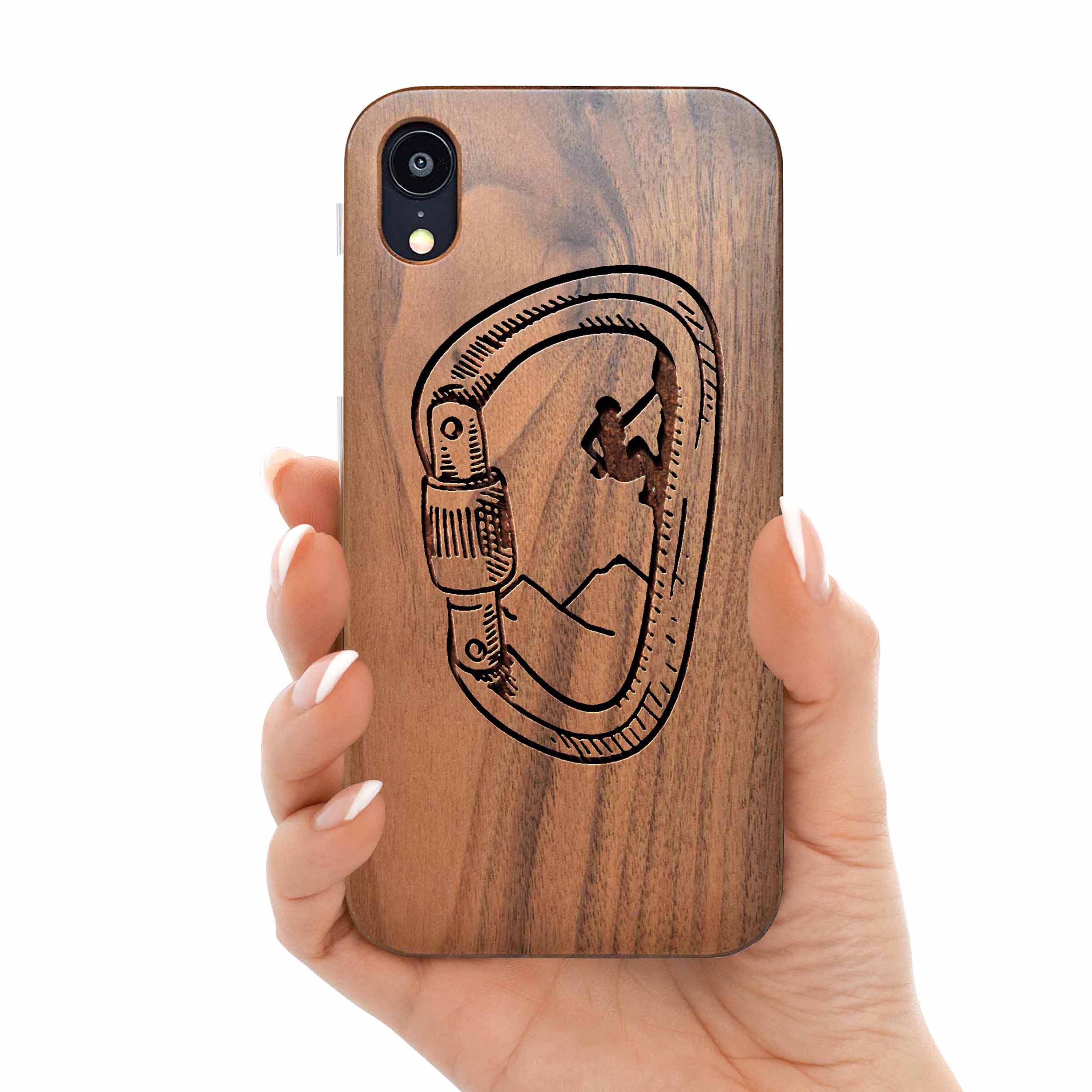 Iphone 6 PLUS case wood cherry or bamboo wood real wood. wooden iphone 6 PLUS case walnut