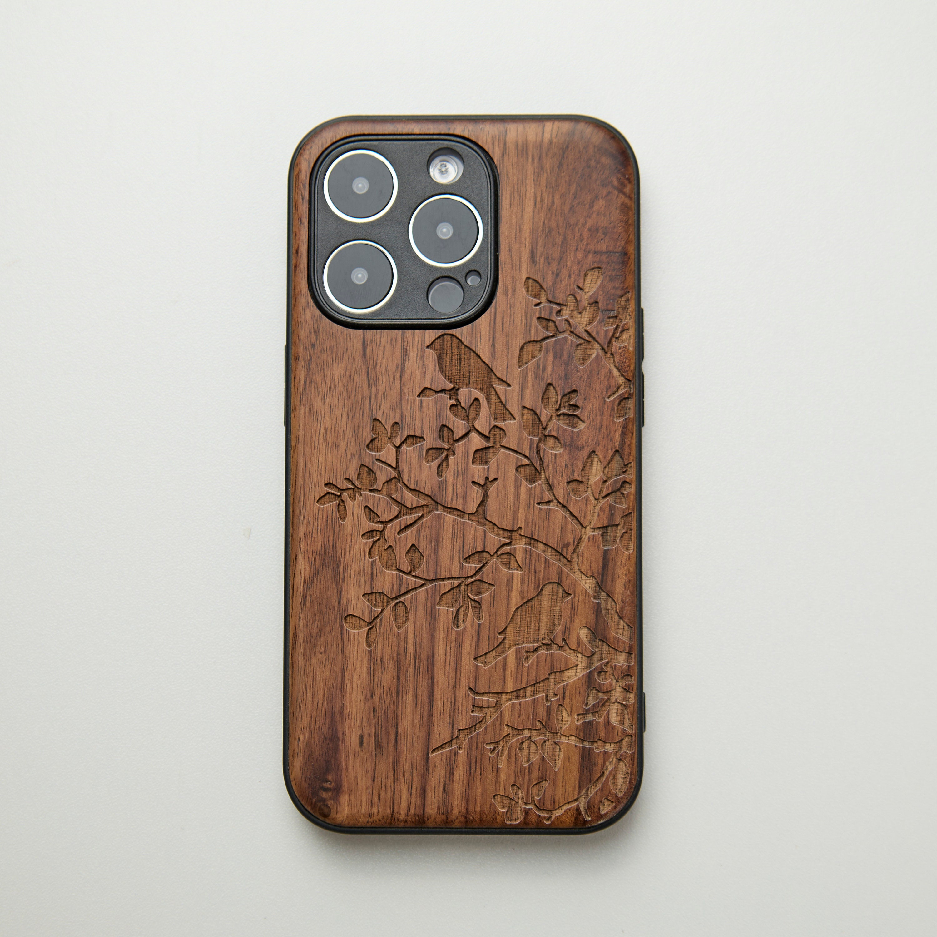 Forest Tree Bird Wood Phone Case for iPhone 15 Pro Max, 14 Pro Max, 14 ...