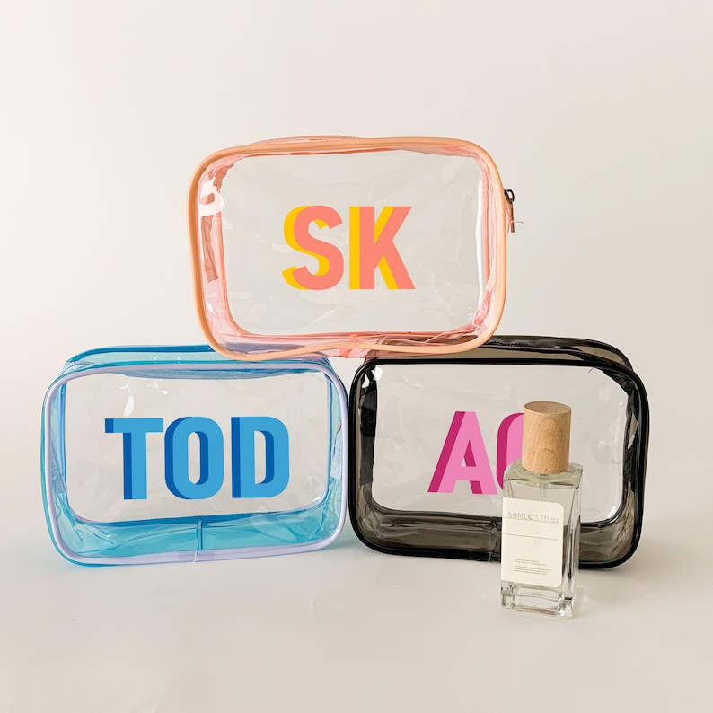 Personalized Shadow Monogram Clear Bag/ Beach Bridesmaid Gifts ...
