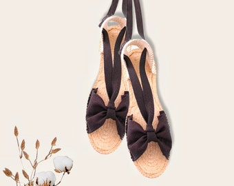 Flat espadrilles for women - Size 24 to 46