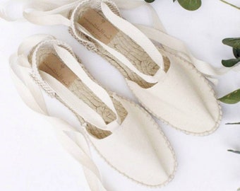 Women's espadrilles with ribbons - Made in Spain