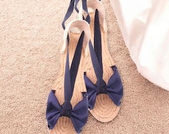 Alpargatas planas modelo Butterfly – Sandalias con cintas – Tallas