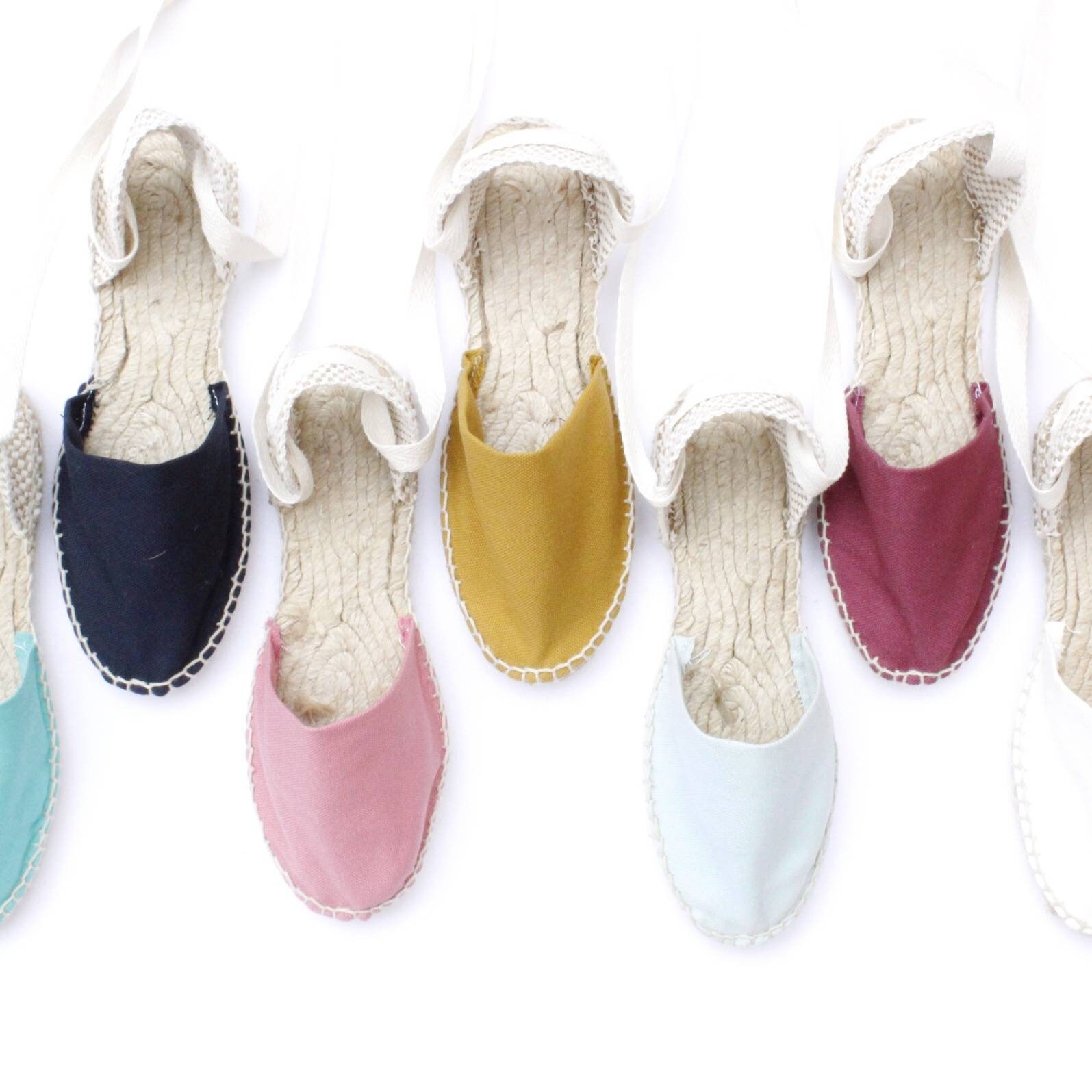 Valencian Espadrilles With Ribbons Made in Spain. Unisex | Etsy