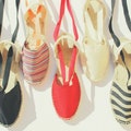 Flat espadrilles with ribbons - Women's plus sizes product logo