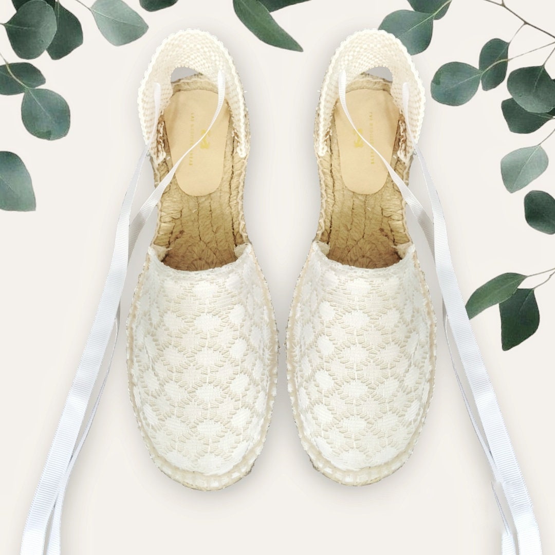 Espadrillas bianche pizzo new arrivals