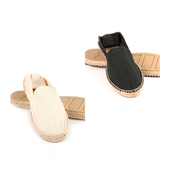 Pack of 2 Pairs of Flat Espadrilles Size 35 to 46 Etsy UK