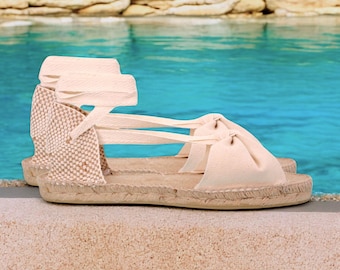 Alpargatas Butterfly planas Sandalias Sostenibles hechas a mano