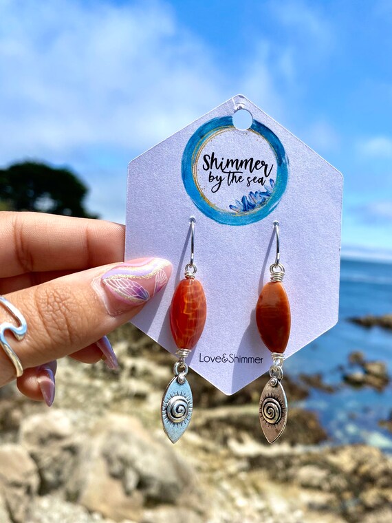 Fire agate earrings new arrivals