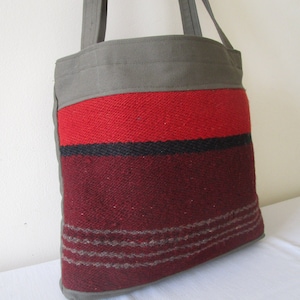 Vintage Rustic Handbag Kit, Loom Macrame Weave Bag, Woven Bag Runner Folklore, Textile Rustic Texas Motifs, Organic Navajo Rug Indian Ethnic