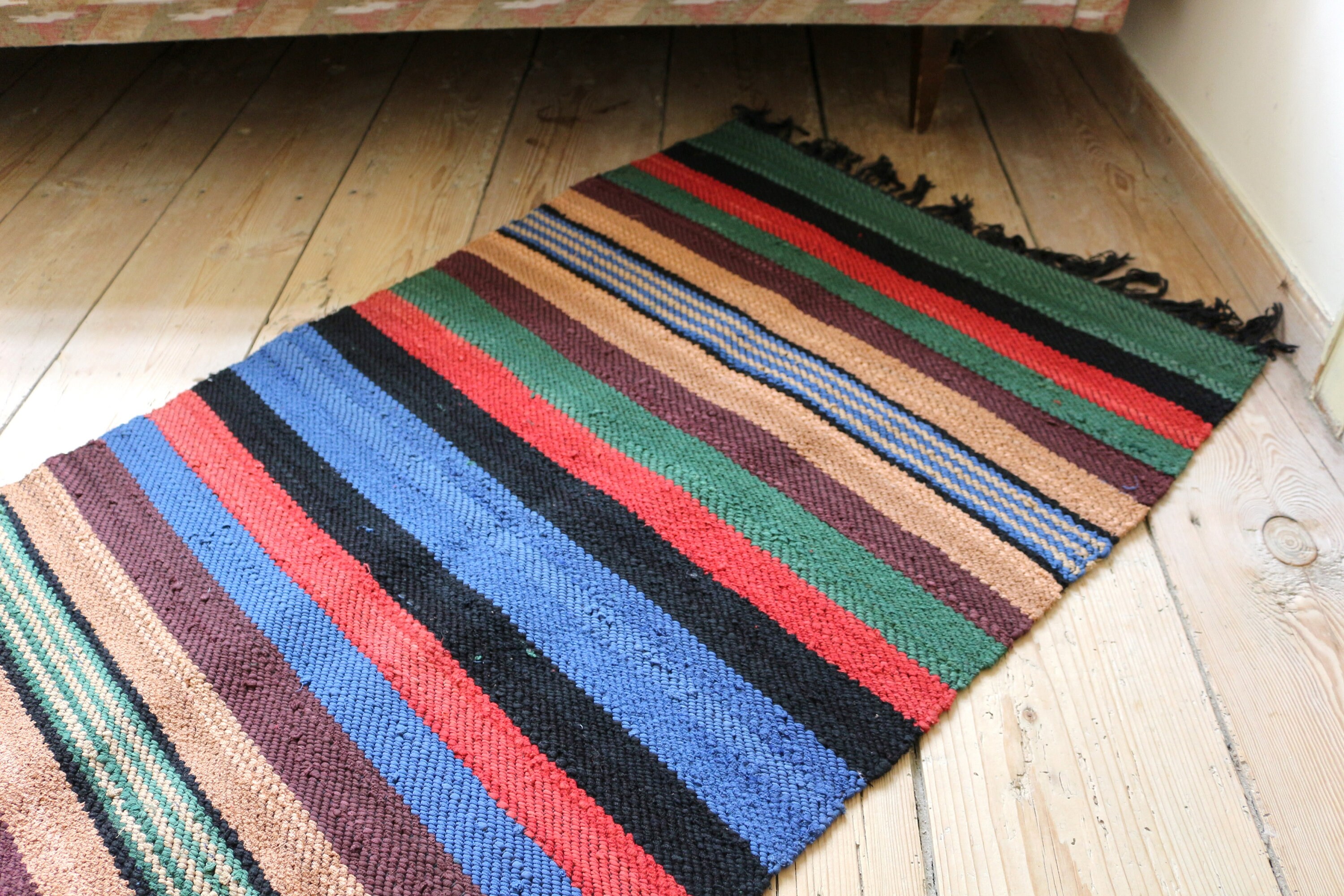 Scandi Rug Runner Rustic Home Decor Cotton Rugs Runners Loom Rags
