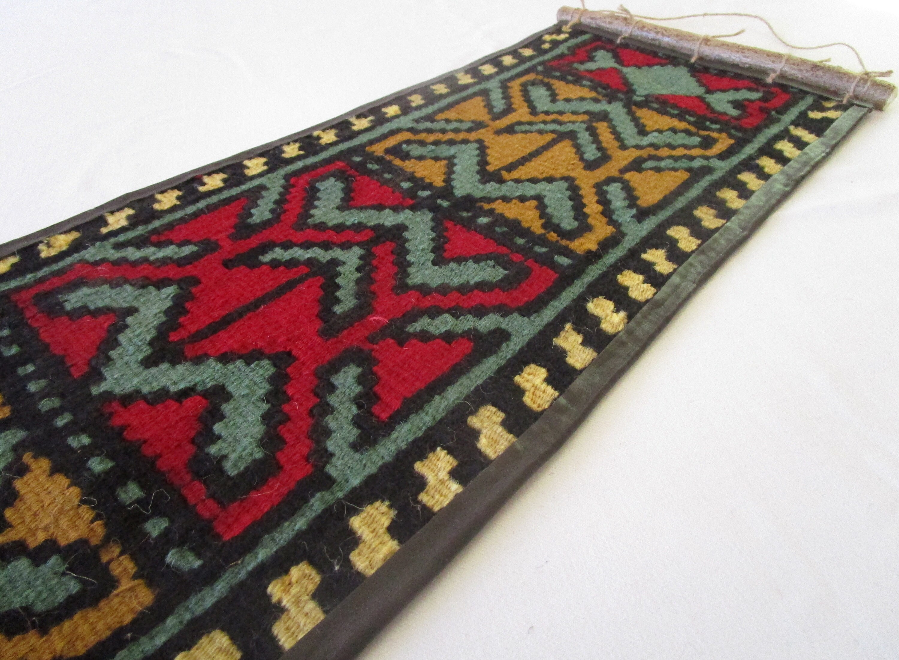 Loom Western Folk Weave, Rug Tapestry Kit, Rustic Motifs Kilims, Wool