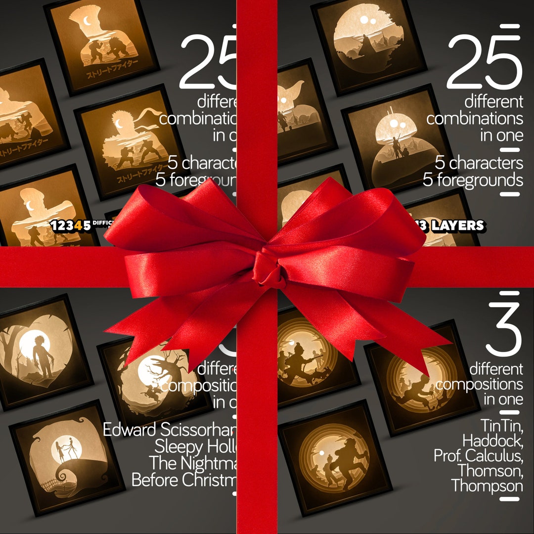 Huge Light Box Gift Pack Star Wars Street Fighter Tintin Tim Burton