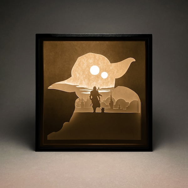 Star Wars Paper Cut LightBox, Shadow Box, SVG, 3D Paper Cut Template, Digital, Cricut, Silhouette, Wall Decor, DIY, Mandalorian & Yoda Star Wars Paper Cut LightBox, Shadow Box, SVG, 3D Paper Cut Template, Digital, Cricut, Silhouette, Wall Decor, DIY, Mandalorian & Yoda