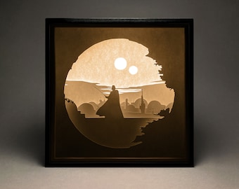 Star Wars Darth Vader Paper Cut Light Box SVG Template (Digital)